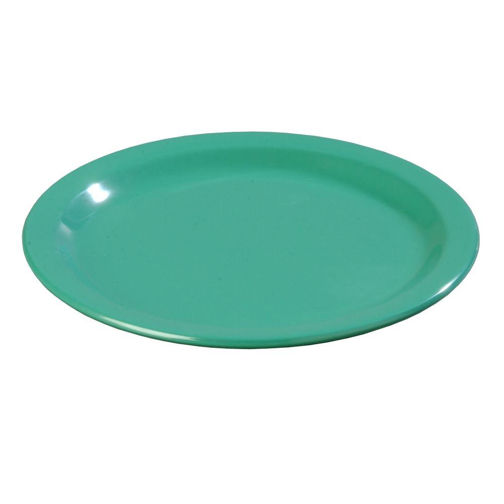 Carlisle 9 In Diameter Melamine Dinner Plate Meadow Green Case Diameter Melamine Dinner Plate In Meadow Green Case Of 48 4350109 The Home Depot