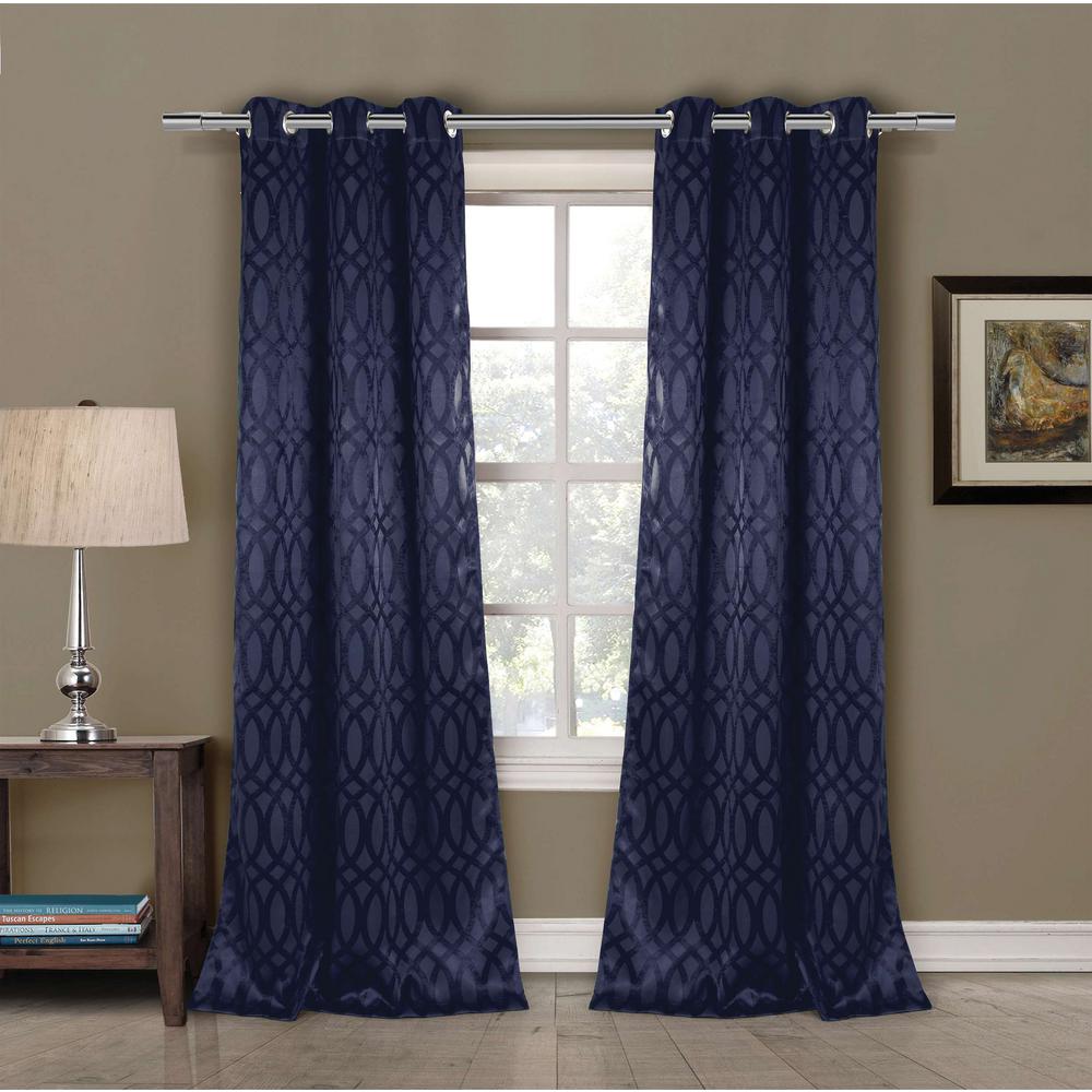 Midnight Blue Curtains Drapes Window Treatments The Home Depot