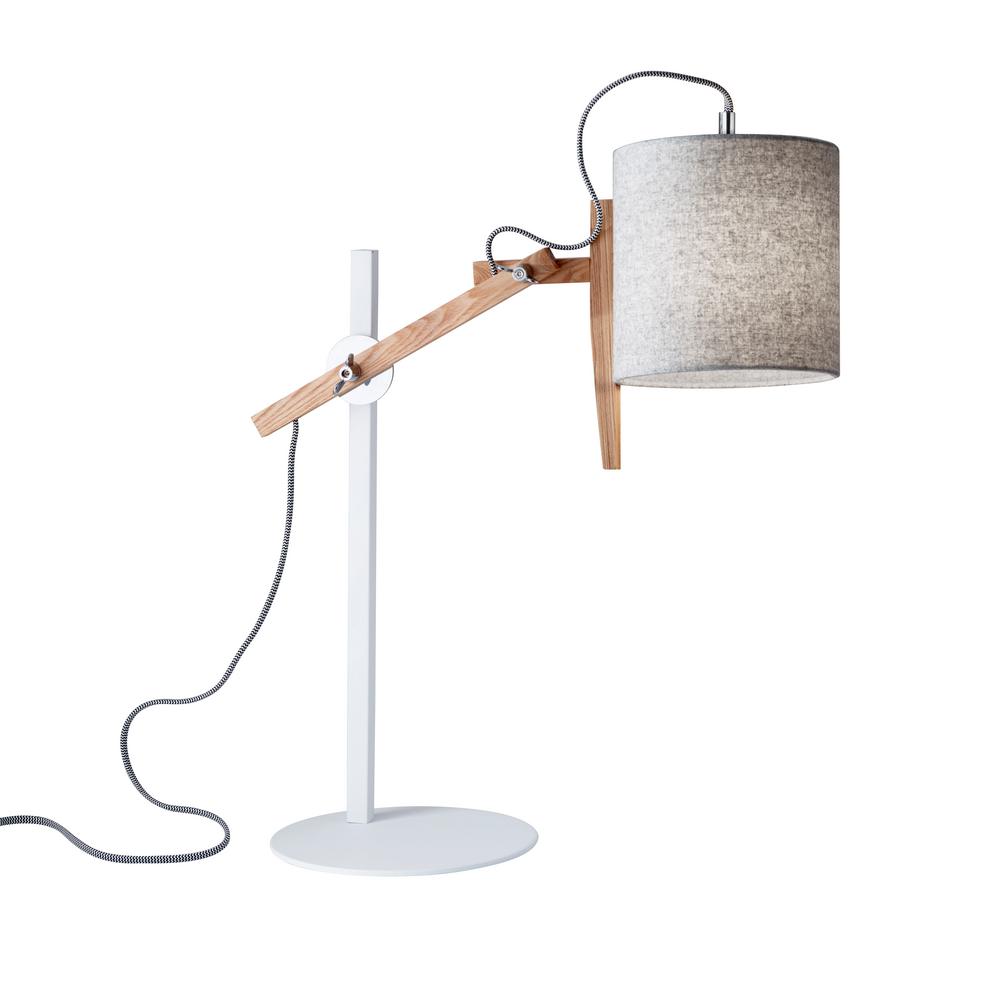 Adesso Keaton 28 In White Wood Table Lamp 3686 02 The Home Depot White Wood Table Lamp