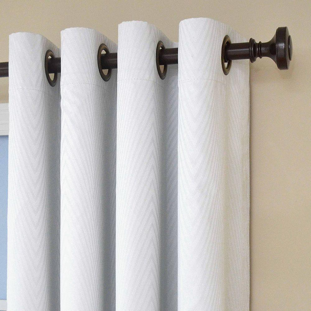 Eclipse Cassidy Blackout Window Curtain Panel In White 52 In W