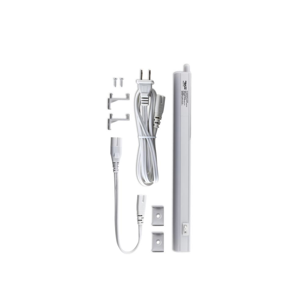 Bazz 12 In Led White Linear Under Cabinet Lighting U14673wh The