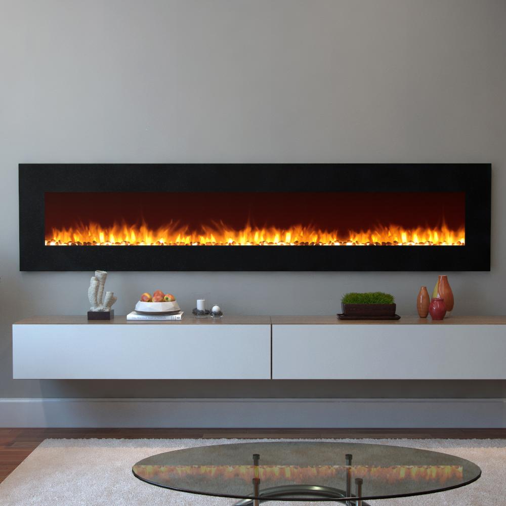 Moda Flame Grand 95 in. Pebble Electric Wall Mounted ...