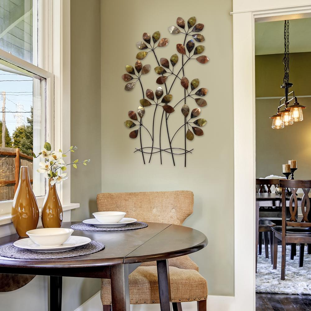 Home Decorators Collection Amaryllis 36 in. Square Metal Wall Decor in