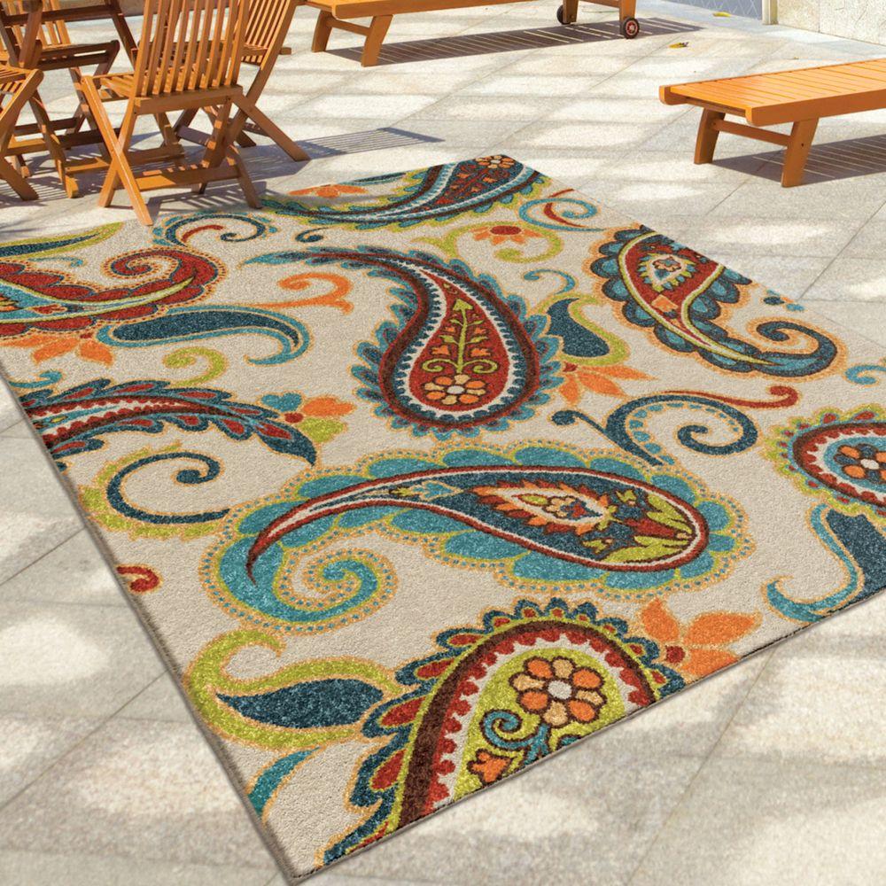 Orian Rugs Wyndham Multi Paisley 8 Ft X 11 Indoor Outdoor Orian Rugs Wyndham Multi Paisley 8 Ft