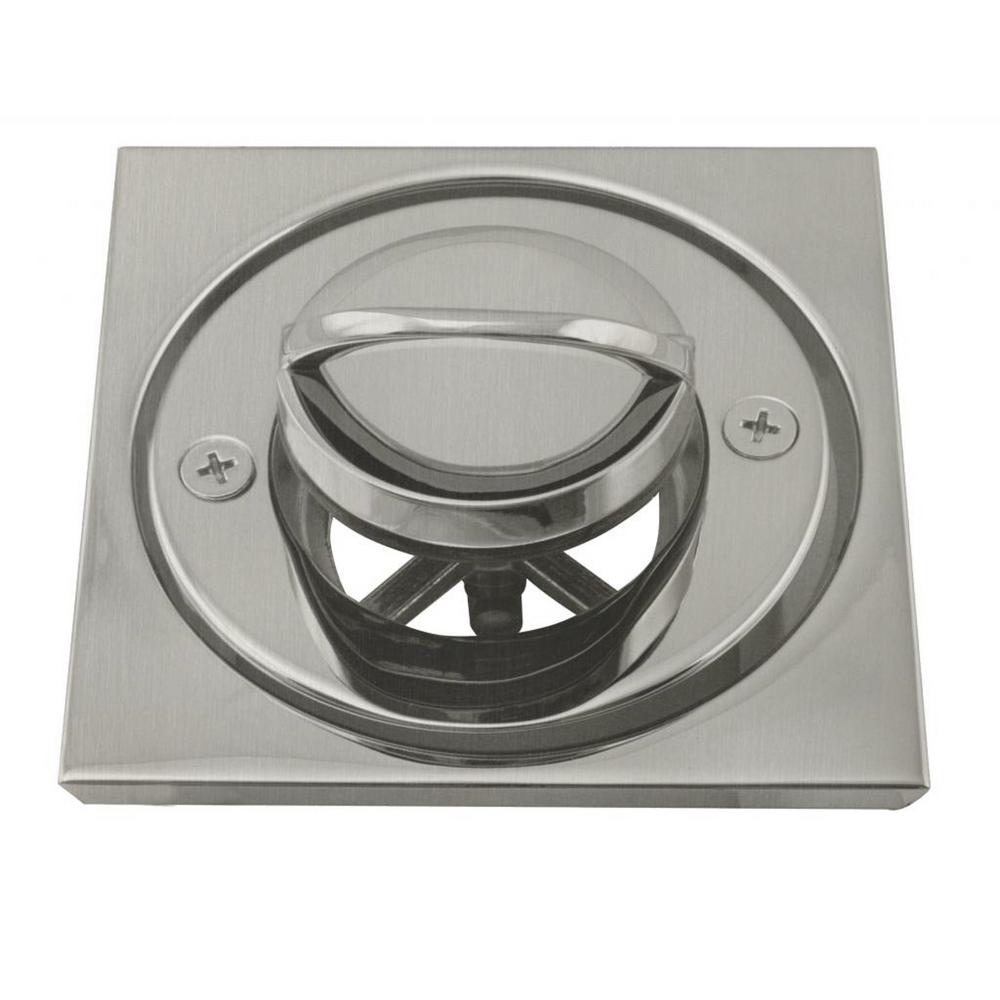 Westbrass Duschablauf-Set D206P-07 – 11,4 Cm, Satiniertes Nickel, Für 5,1 Cm PVC/ABS-Abflussrohre