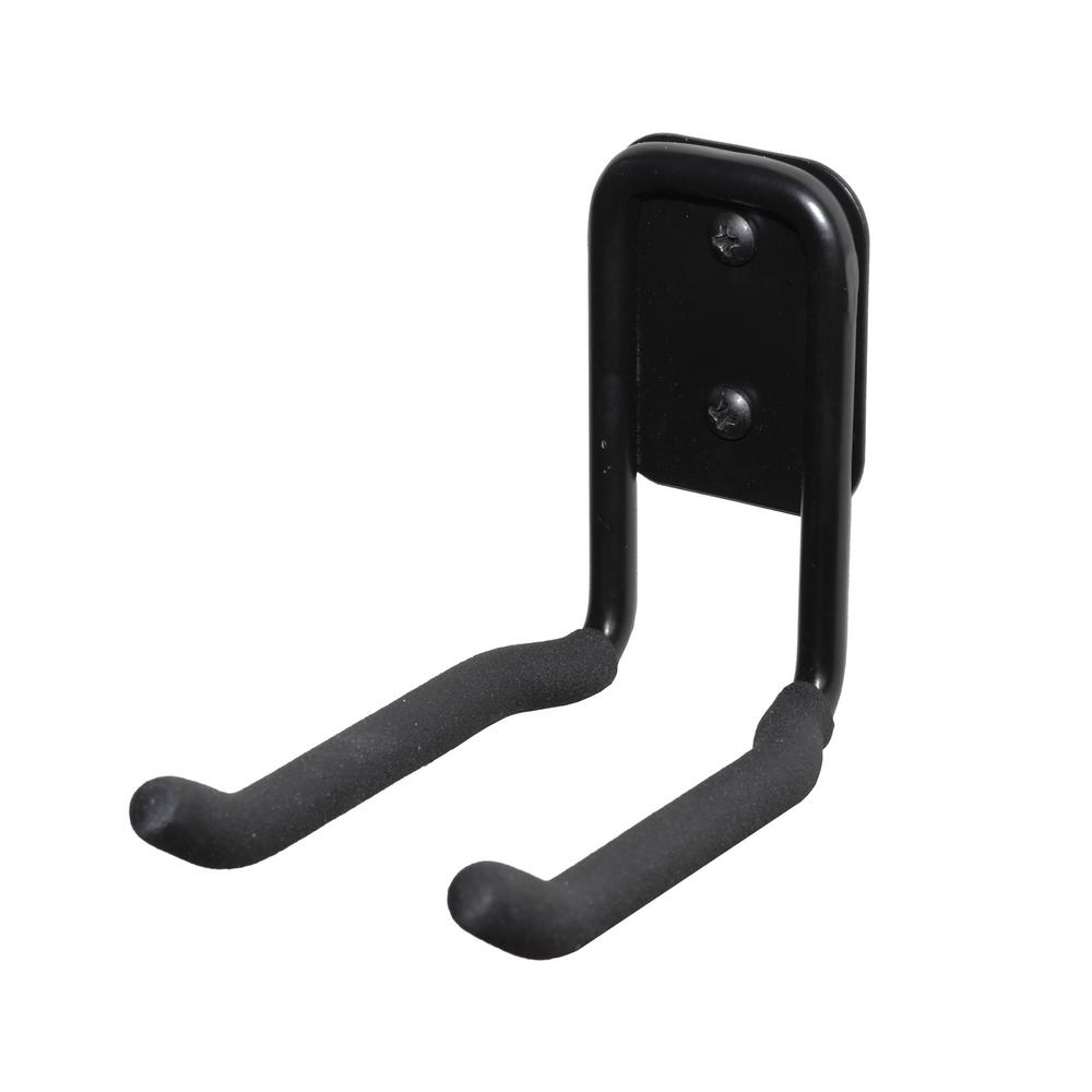 Everbilt 40 lbs. HeavyDuty Wall Mounted Steel Utility Hook in Vinyl Coated Black (Mounting