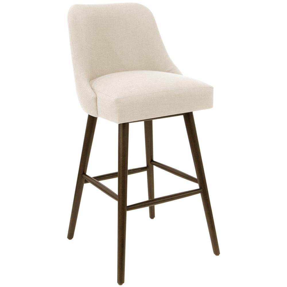 Skyline Furniture Linen Talc Rounded Back Bar Stool 84 8lnntlc The Linen Talc Rounded Back Bar Stool Skyline Furniture