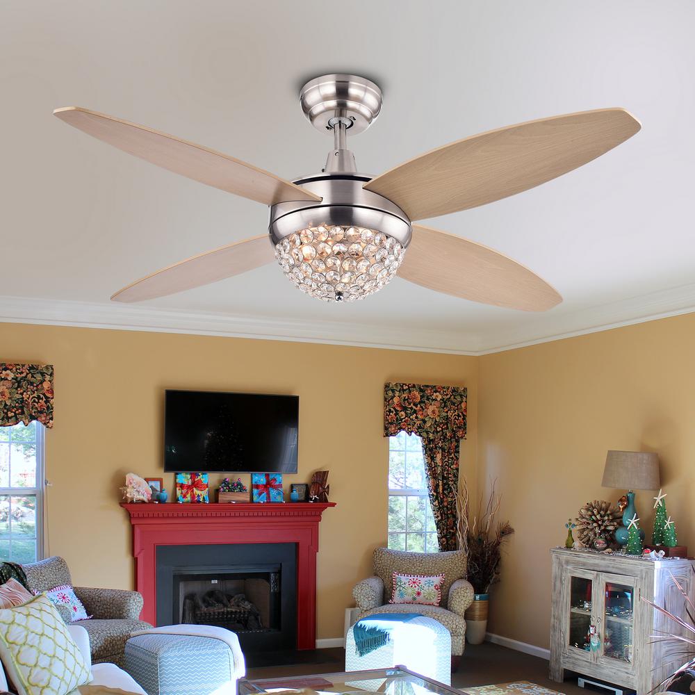 Balavis 47 In Indoor Nickel Ceiling Fan With Light Kit