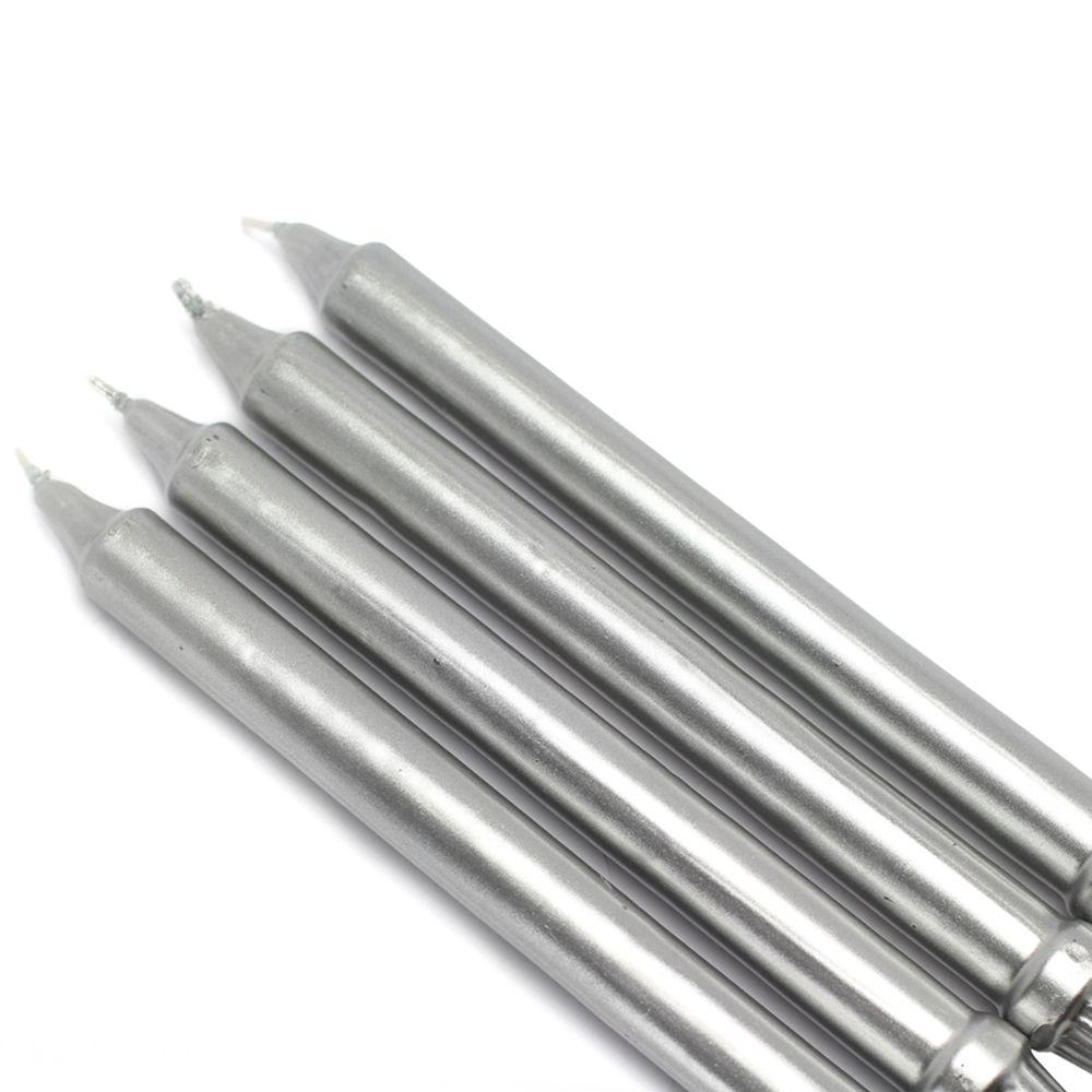Zest Candle 10 In Metallic Silver Formal Dinner Taper Cez Zest Candle 10 In Metallic Silver Formal Dinner Taper