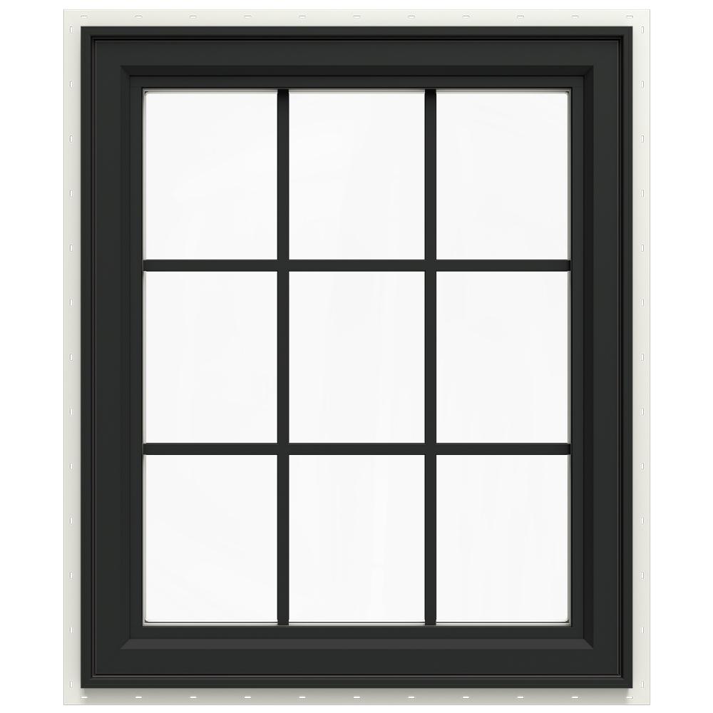 casement window with grids
