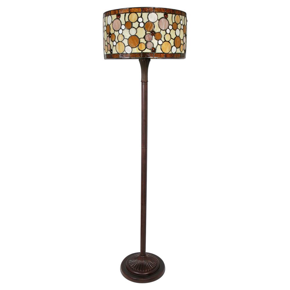 Serena D Italia 58 In Tiffany Style Contemporary Drum Floor Lamp Drum Floor Lamp
