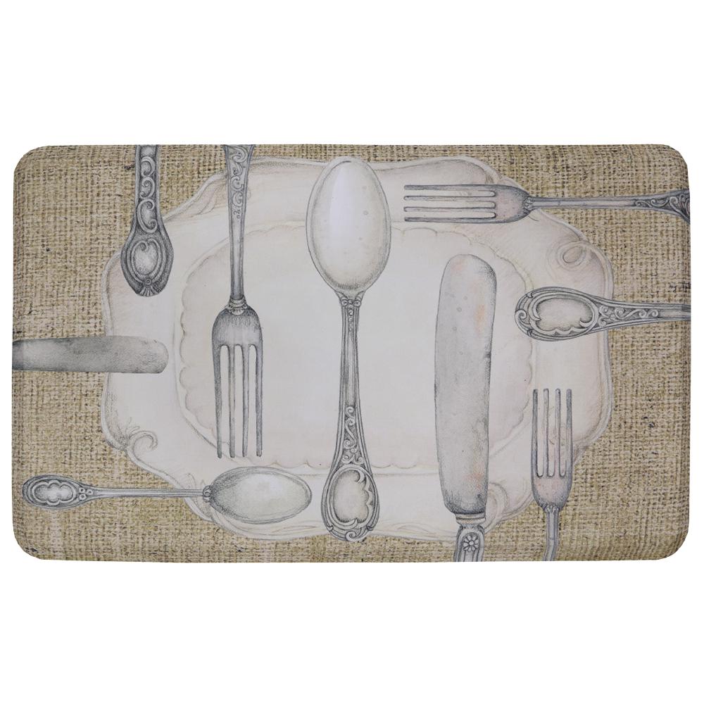 Mohawk Home Silverware Oval Multi 18 In X 30 Kitchen Mat 008111 Mohawk Home Silverware Oval Multi 18 In X 30 Kitchen Mat