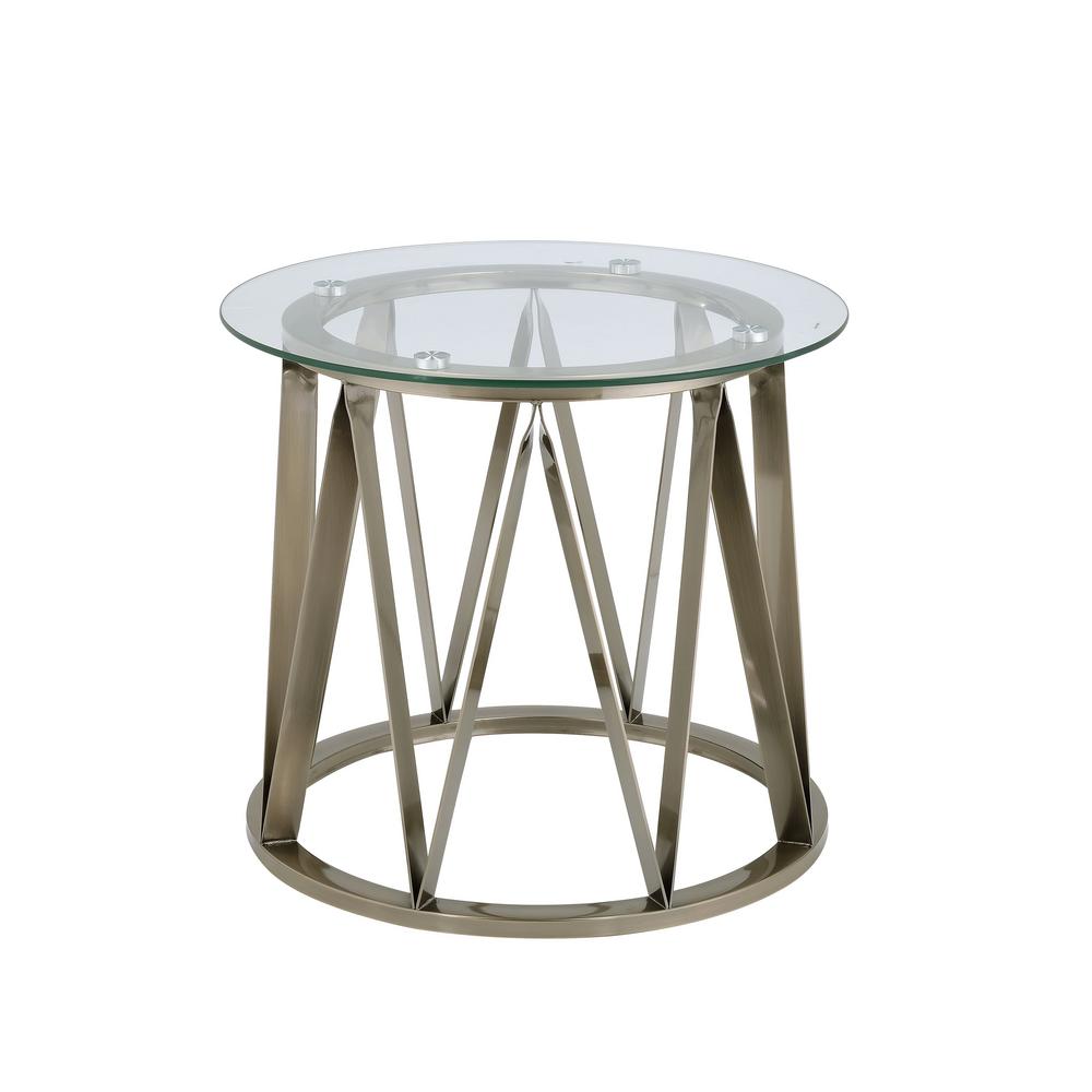 Kenroy Home Upton Antique Brass End Table65043AB The Home Depot