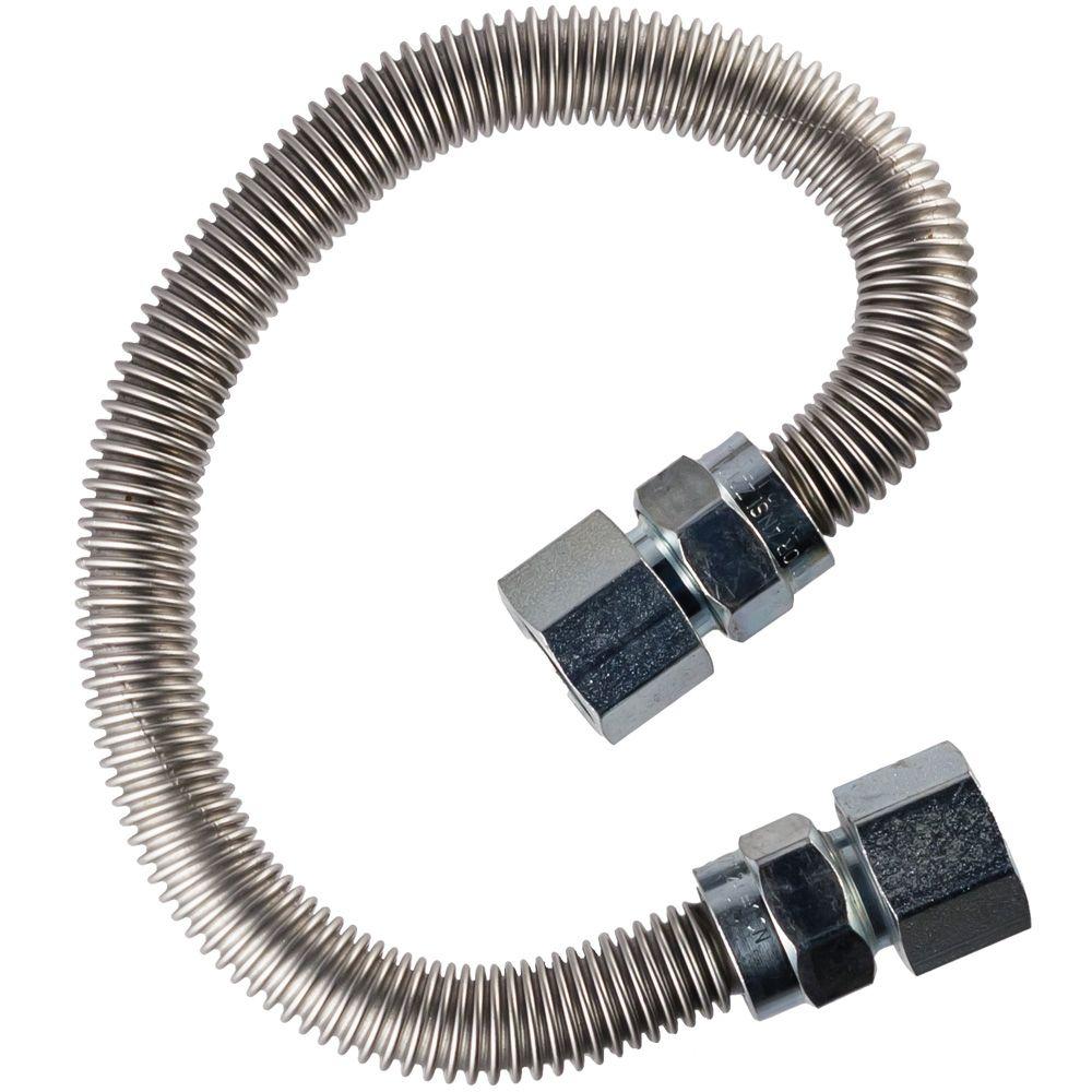 HOMEFLEX 1/2 in. FIP x 1/2 in. FIP x 36 in. Range Connector 5/8 in O.D