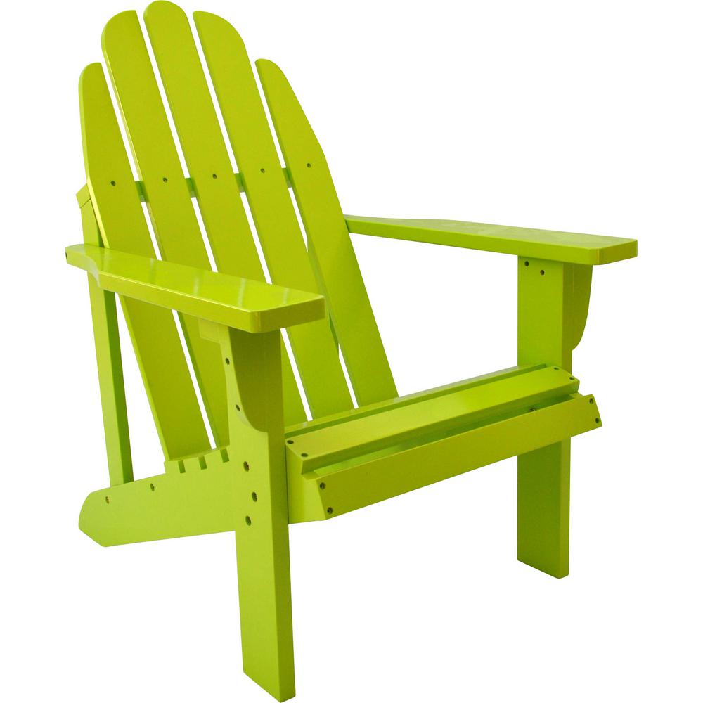 Shine Co Catalina Cedar Wood Adirondack Chair - Lime Green ...