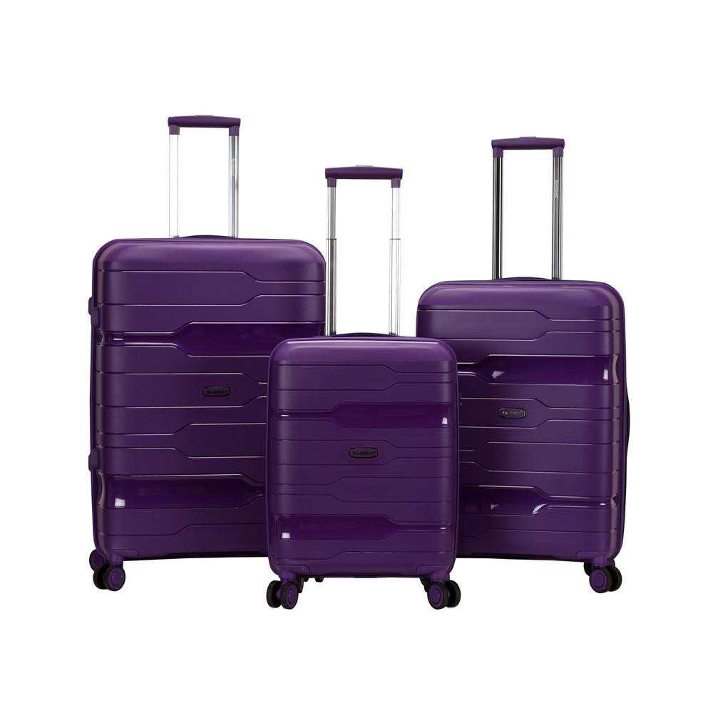 purple hard shell luggage sets