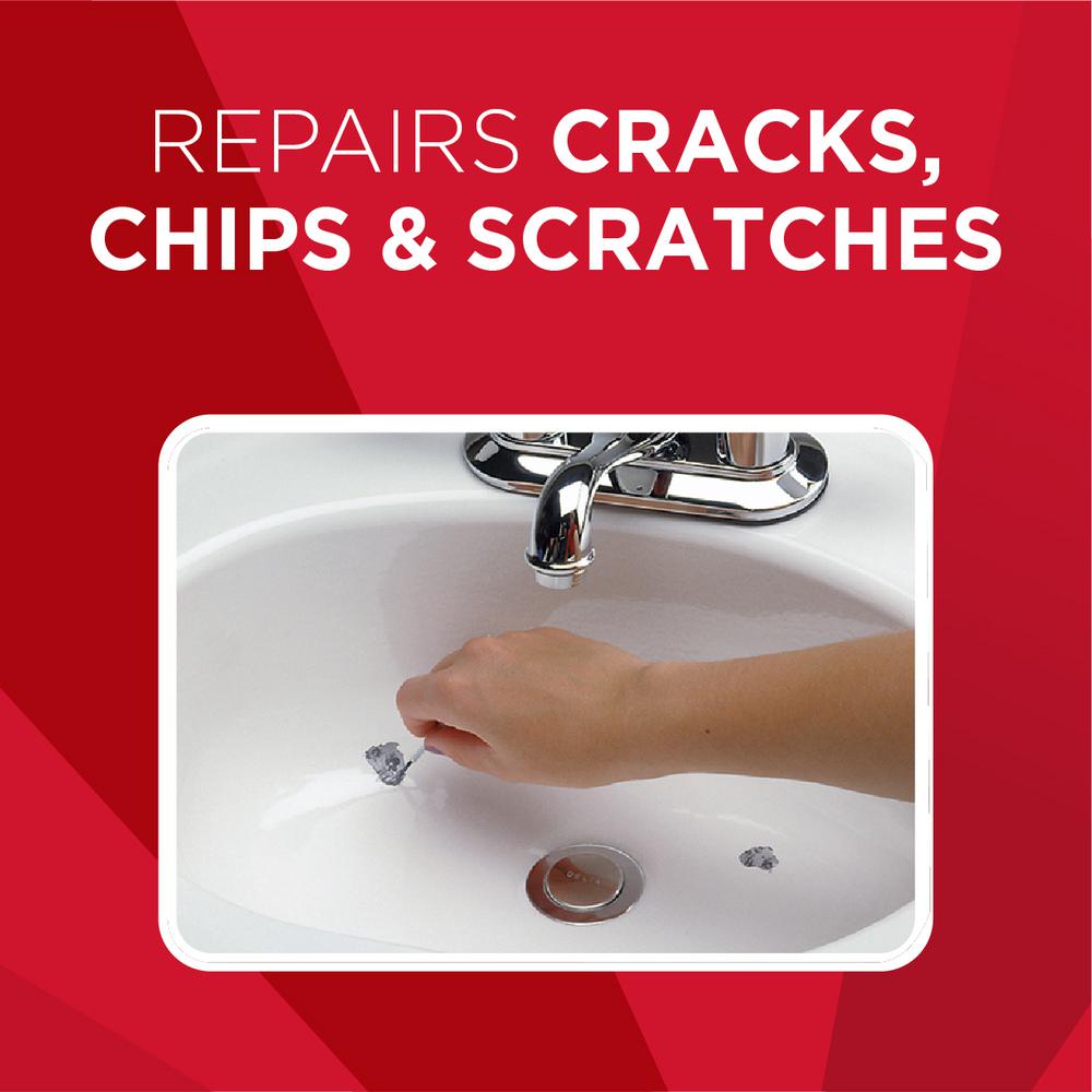 Magic Porcelain Chip Fix Repair For Tubs And Sink 3007 The Home Depot - Can You Repair A Chipped Bathroom Sink