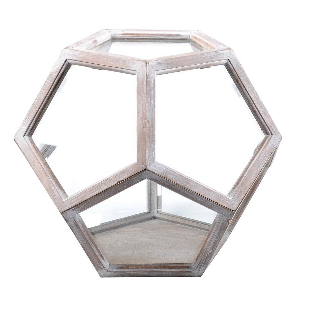 Pride Garden Products Mika 7 in. x 8 in. Glass Hanging Globe Terrarium