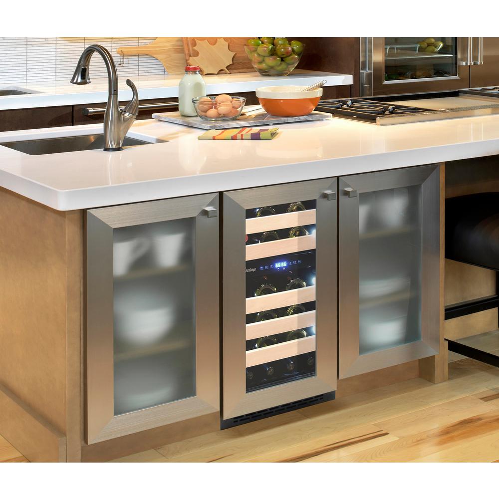 VINOTEMP Panel Ready 18 in. 32Bottle Built In Wine CoolerVT18PR28 The Home Depot