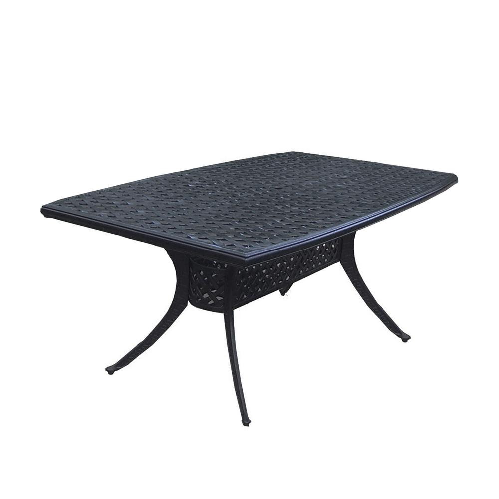 Oakland Living Modern Black Rectangular Cast Aluminum Outdoor Patio Dining Table Hd2301 T Bk The Home Depot - Cast Aluminum Patio Furniture Modern Oakland Living Modern Black Rectangular Cast Aluminum Outdoor Patio Dining Table Hd2301 T Bk The Home Depot - Cast Aluminum Patio Furniture Modern