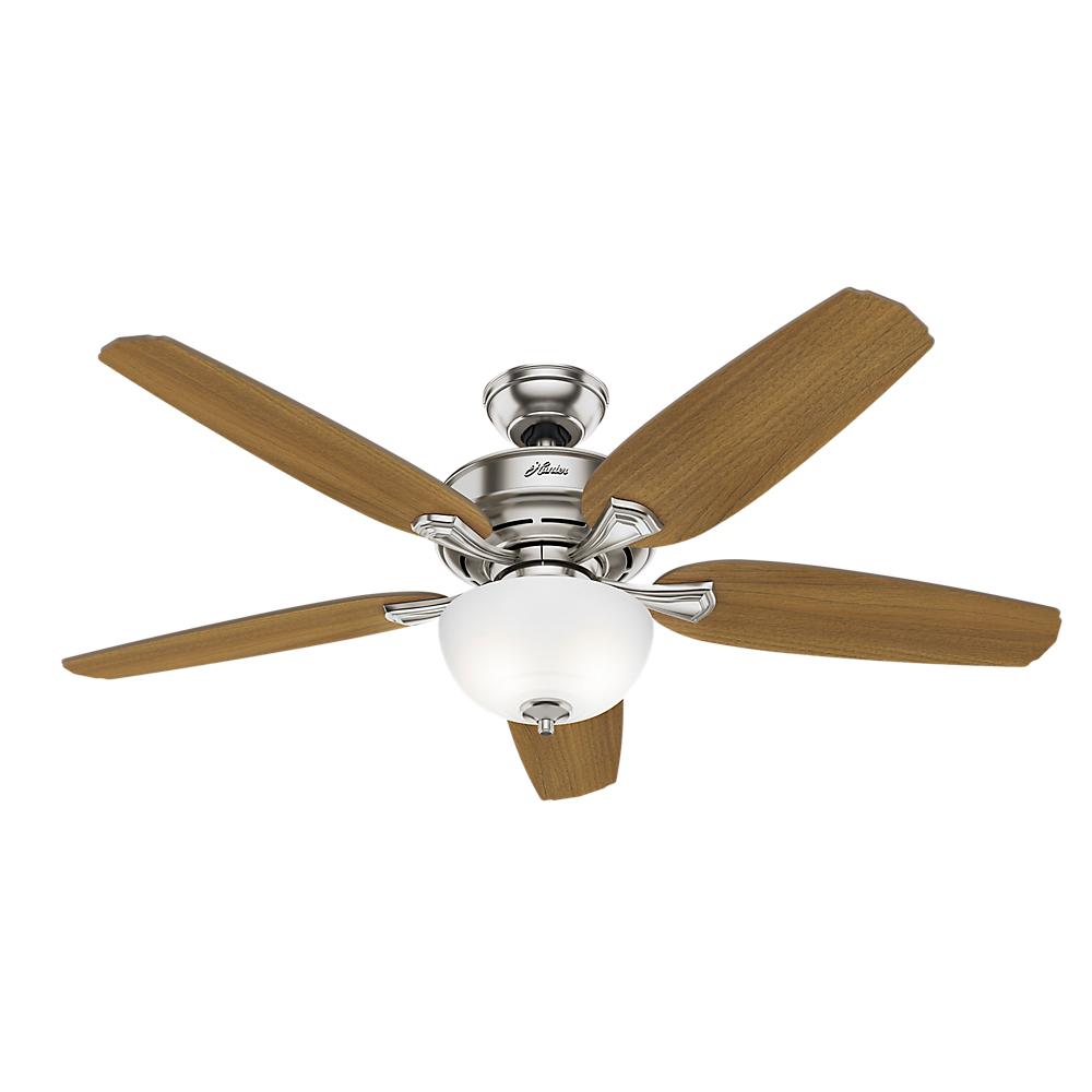 Hunter Channing 44 In Indoor Brushed Nickel Ceiling Fan With Light Kit