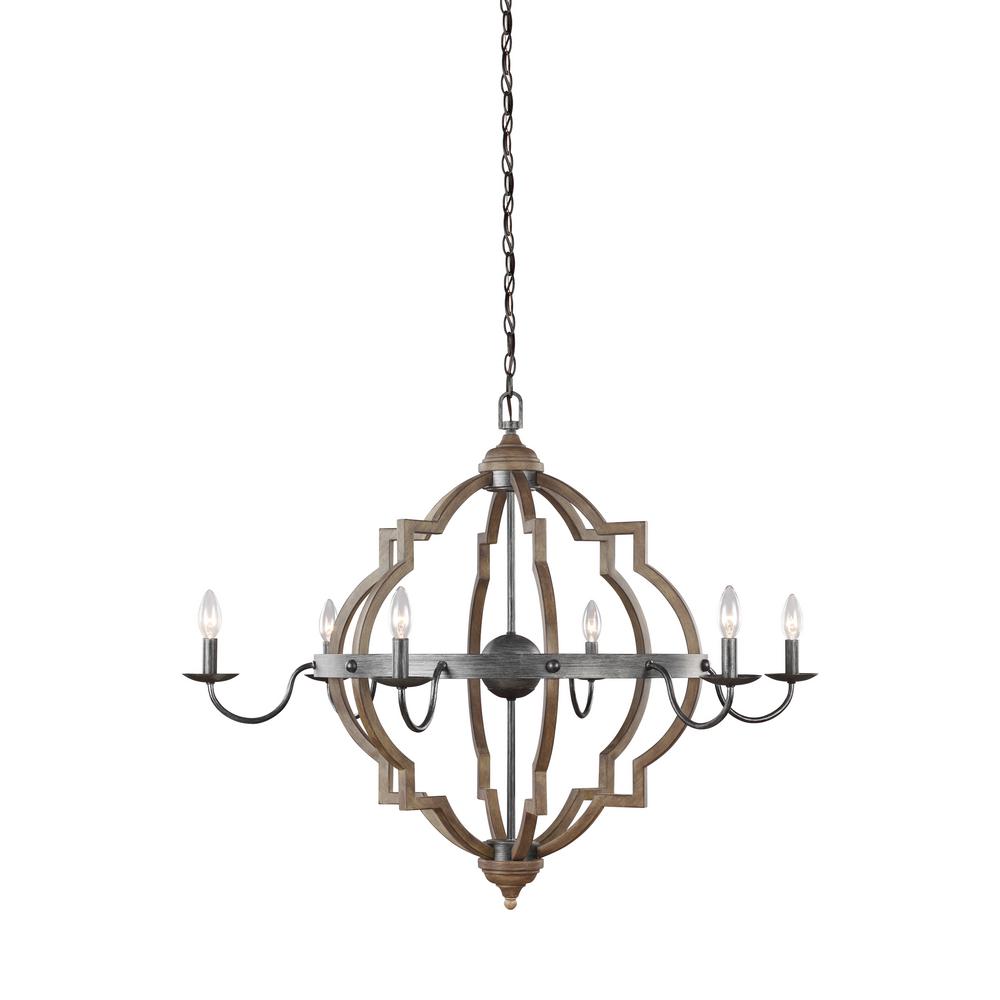 Sea Gull Lighting Socorro 22 In W 4 Light Weathered Gray And Sea Gull Lighting Socorro 22 In W 4