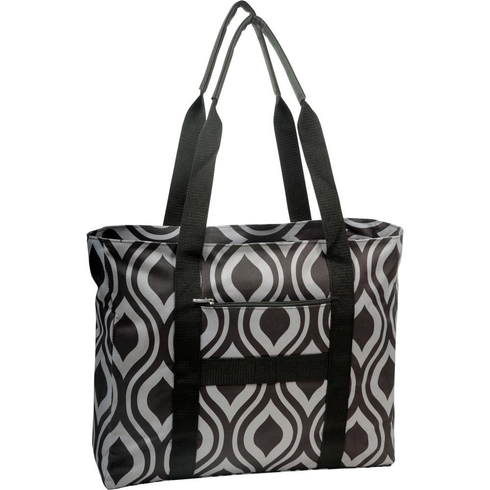 black travel tote bag