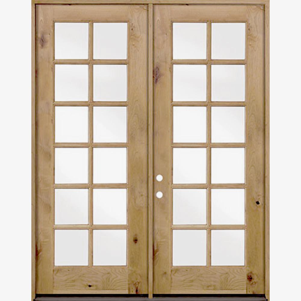 Krosswood Doors 72 in. x 96 in. French Knotty Alder 12