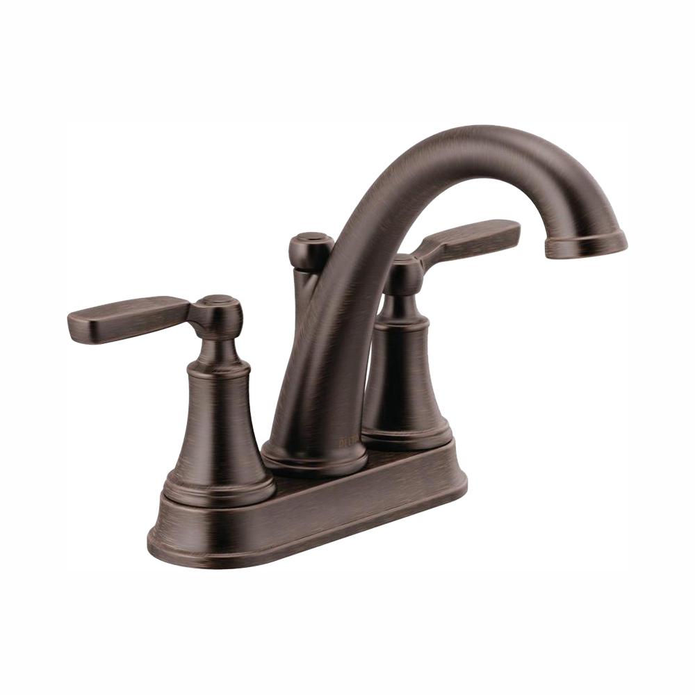 Delta Woodhurst 4 in. Centerset 2Handle Bathroom Faucet in Bronze2532LFRBMPU The