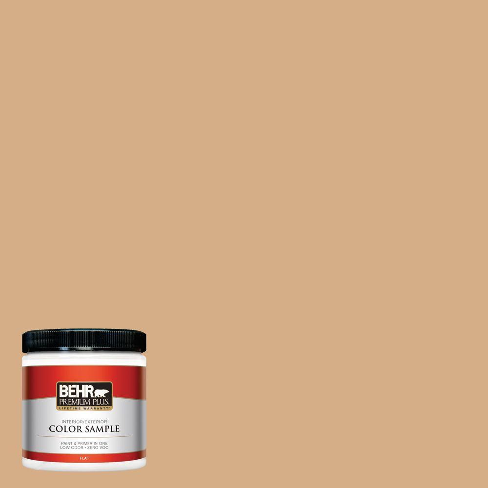 Behr Premium Plus 8 Oz Bxc 67 Santa Fe Tan Flat Interior Exterior Bxc 67 Santa Fe Tan Flat Interior Exterior Paint And Primer In One Sample