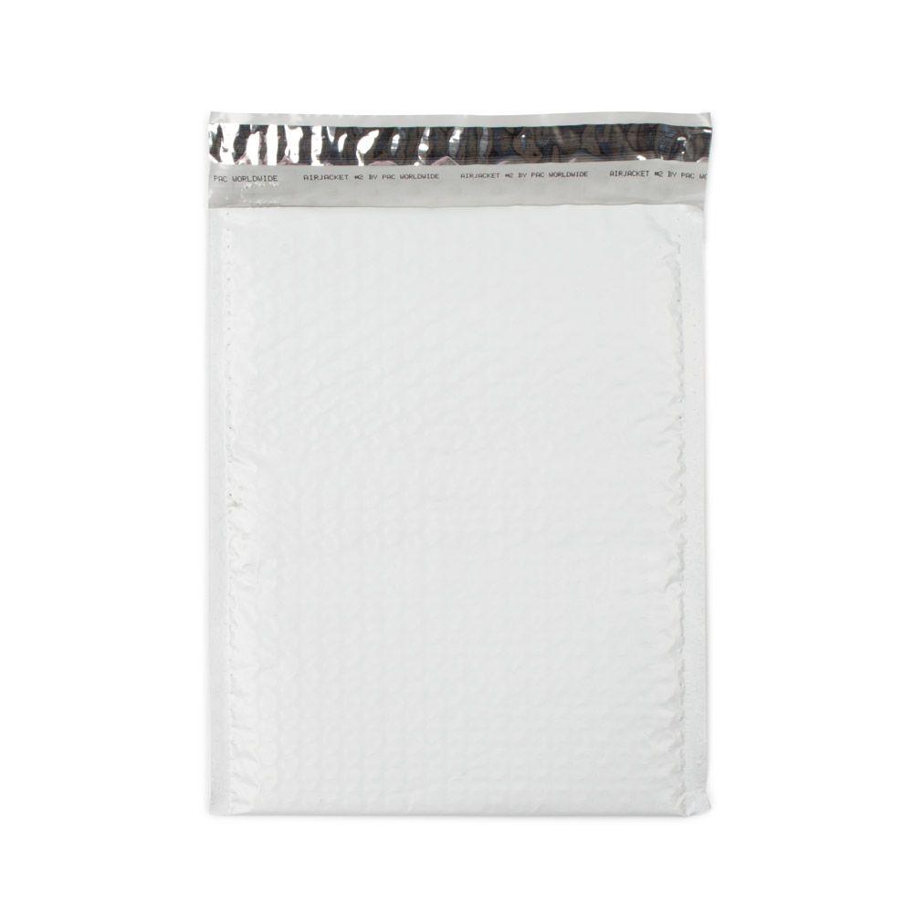 Pratt Retail Specialties 8.5 in. x 11.25 in. White Poly Bubble Mailers with Adhesive Easy Close