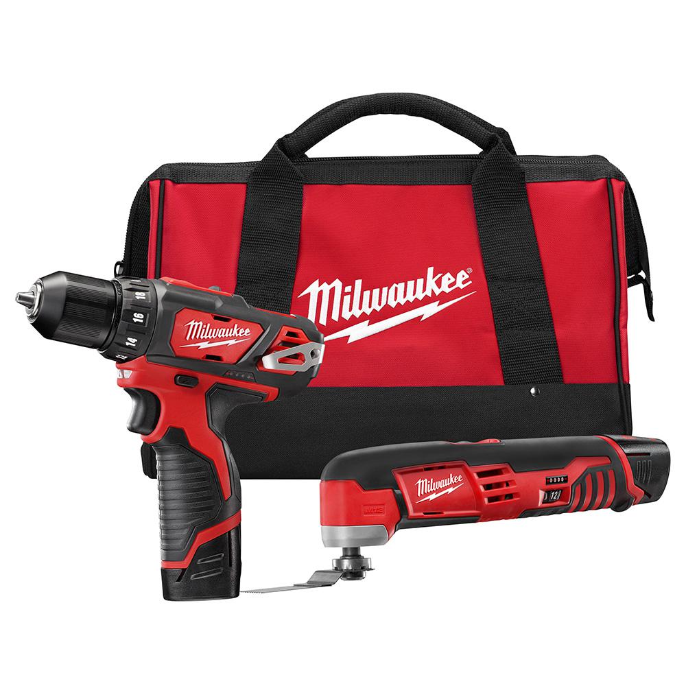 Milwaukee M12 12-Volt Lithium-Ion Cordless Drill Driver Combo Kit only $129.00