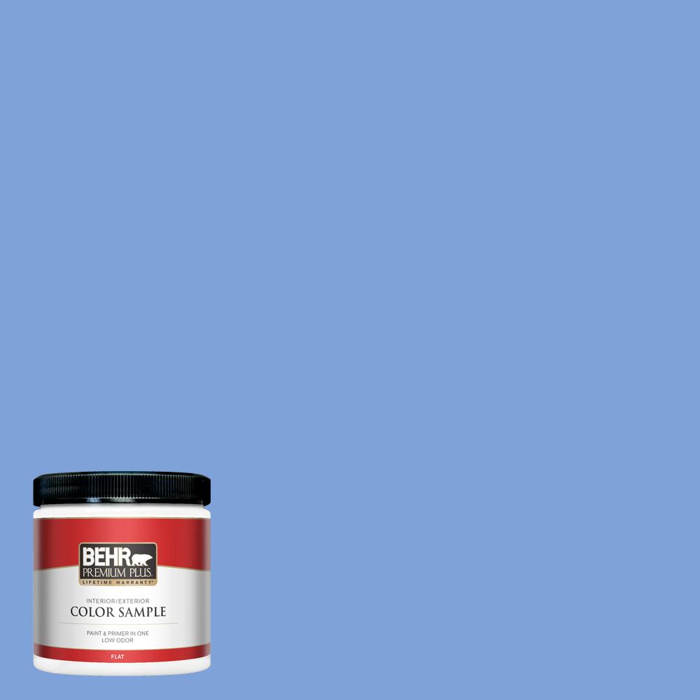 Behr Premium Plus 8 Oz P530 4 Periwinkle Flat Interior Exterior Behr Premium Plus 8 Oz P530 4