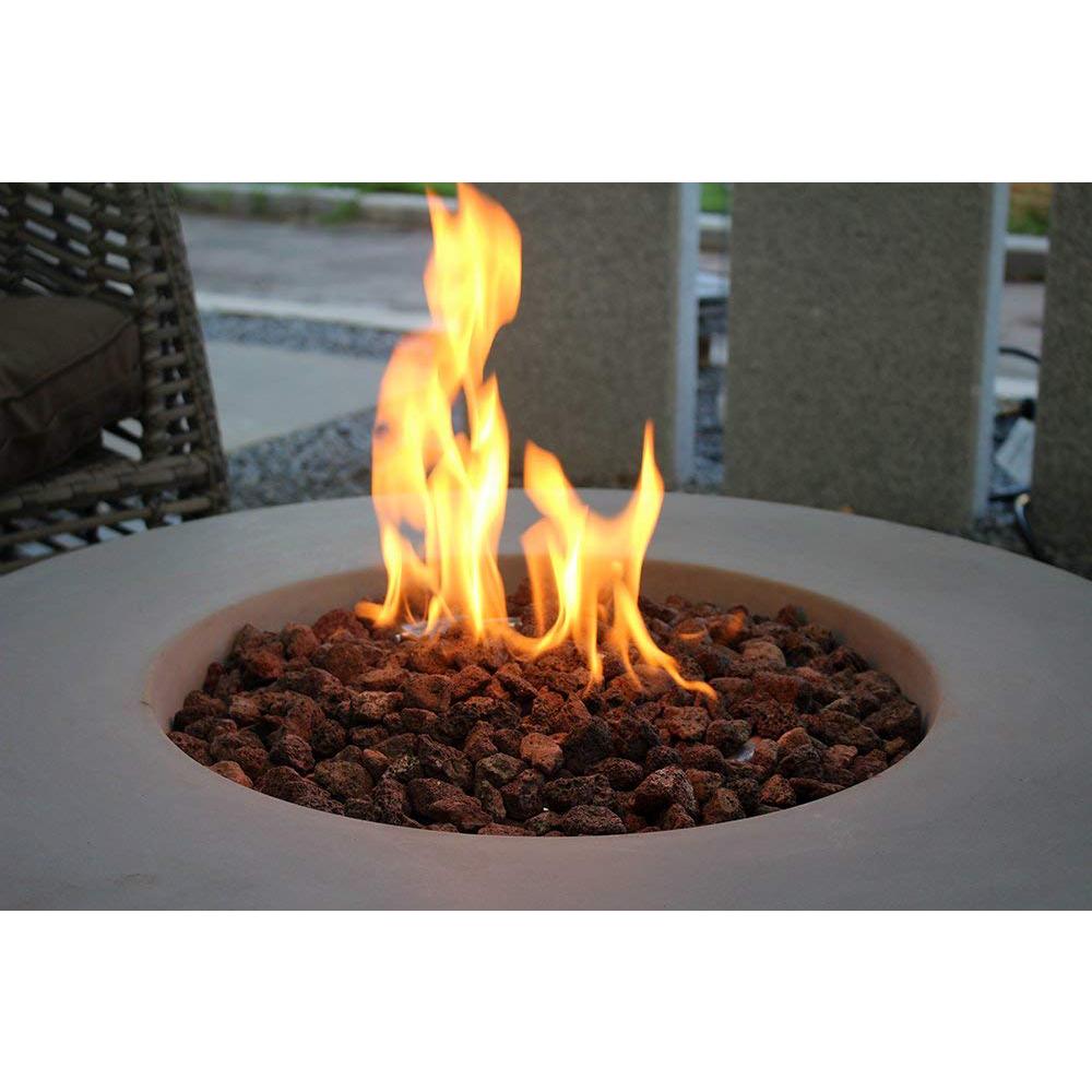 Fire Pits Bowls Natural Gas Elementi Lunar Bowl Cast Concrete