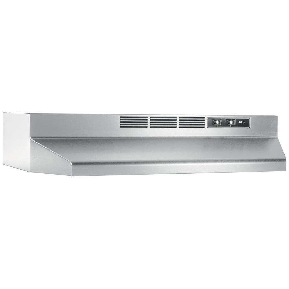 Broan Nutone Rl6200 Series 30 In Ductless Under Cabinet Range Hood With Light In Stainless Steel Rl6230ss The Home Depot