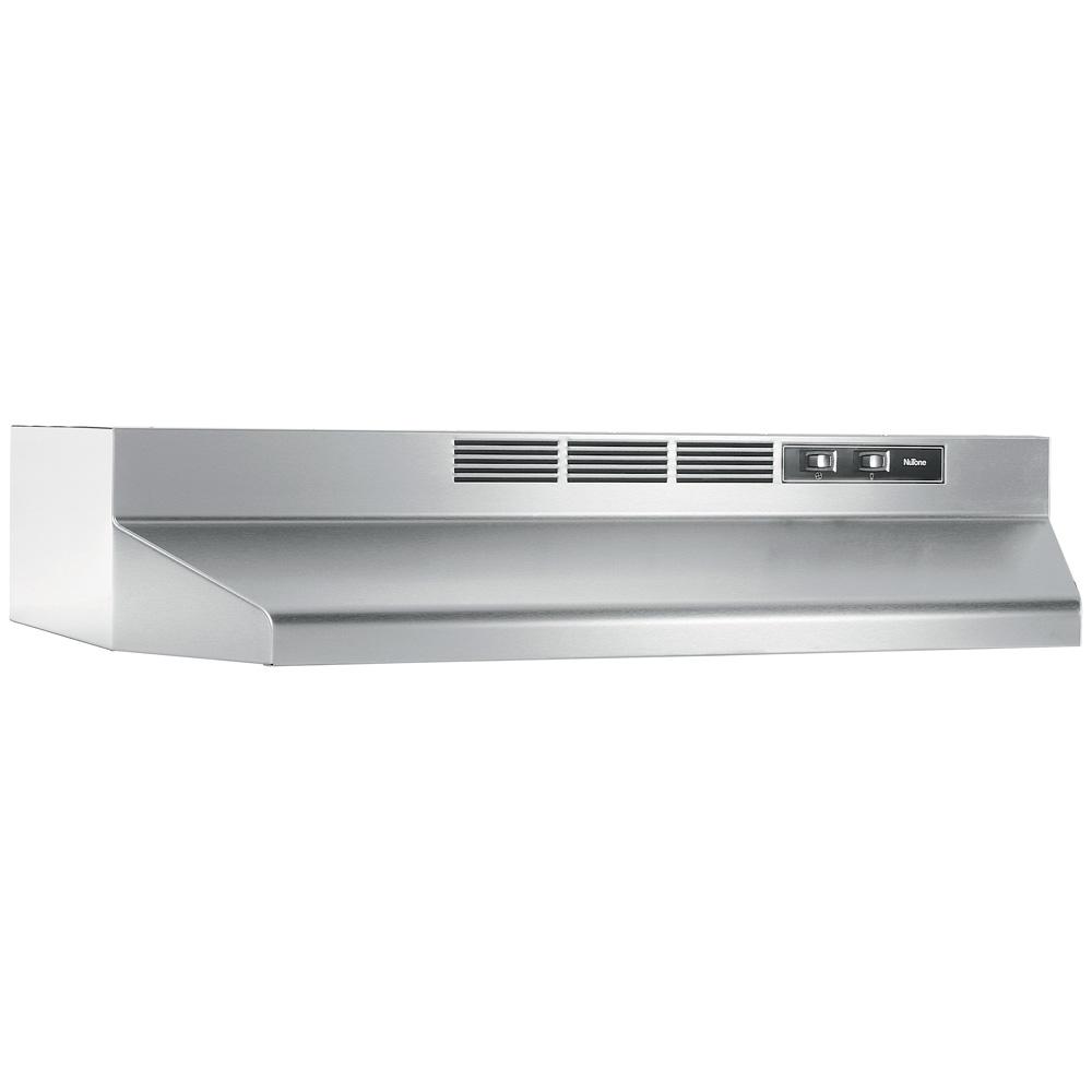 NuTone RL6200 Series 30 in. Ductless Under Cabinet Range Hood with Light in Stainless Steel