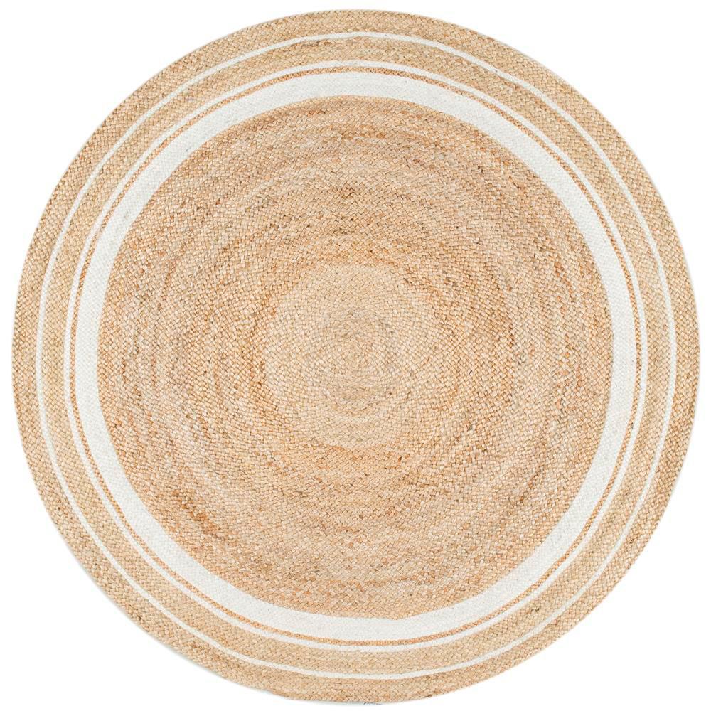 Round Nuloom Jute Area Rugs The Home Depot