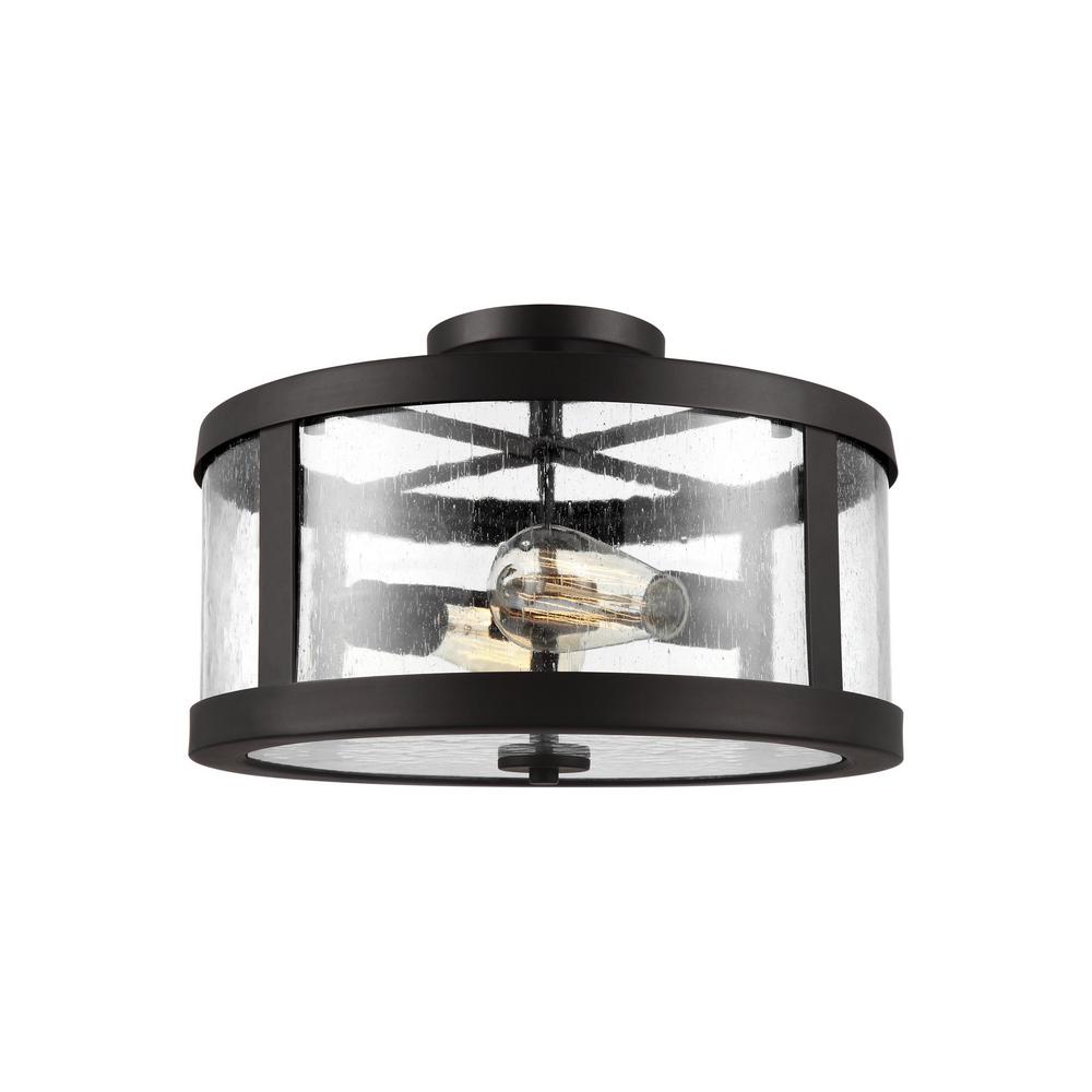 Feiss Harrow 2 Light Oil Rubbed Bronze Semi Flush Mount