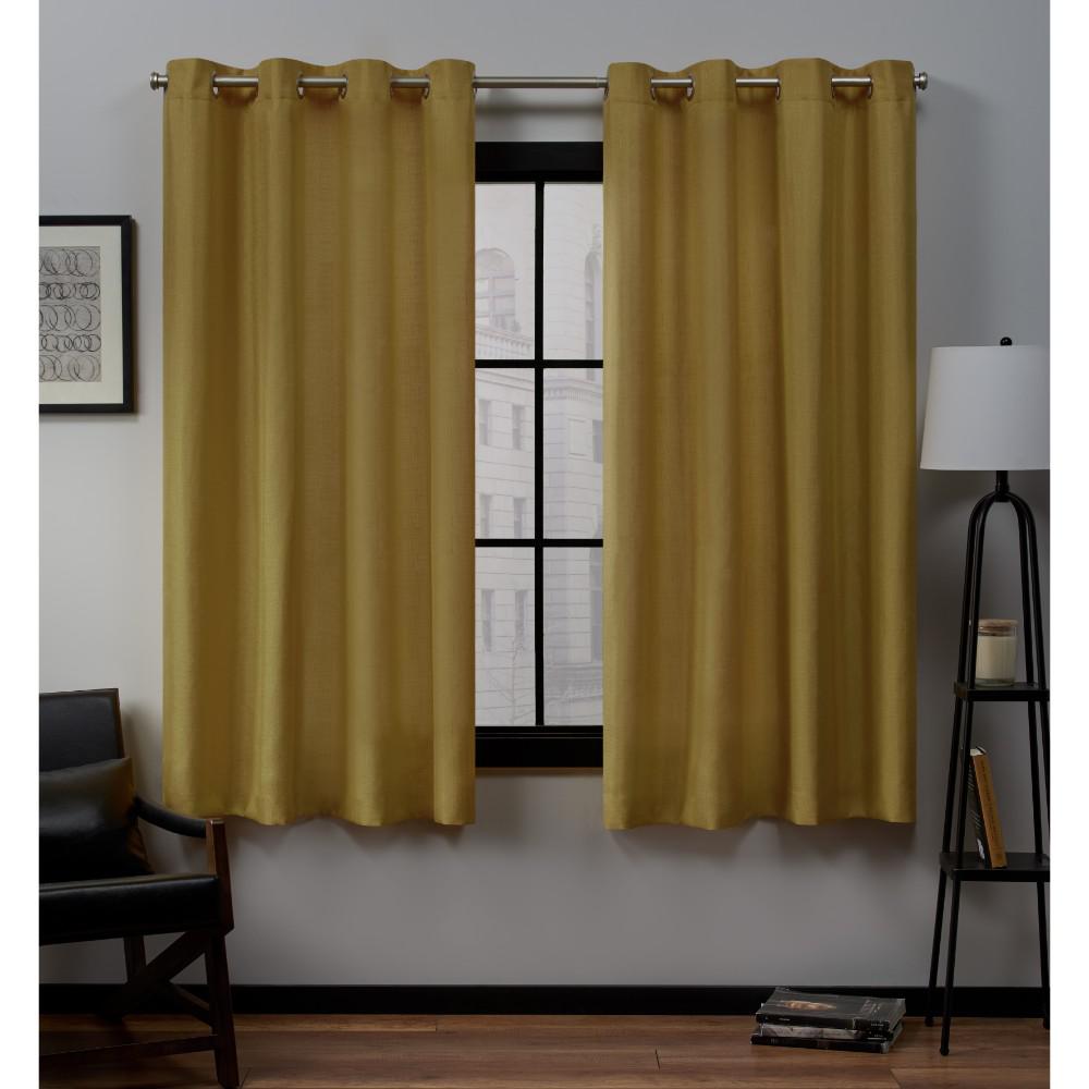 Exclusive Home Curtains Loha 54 in. W x 63 in. L Linen Blend Grommet ...