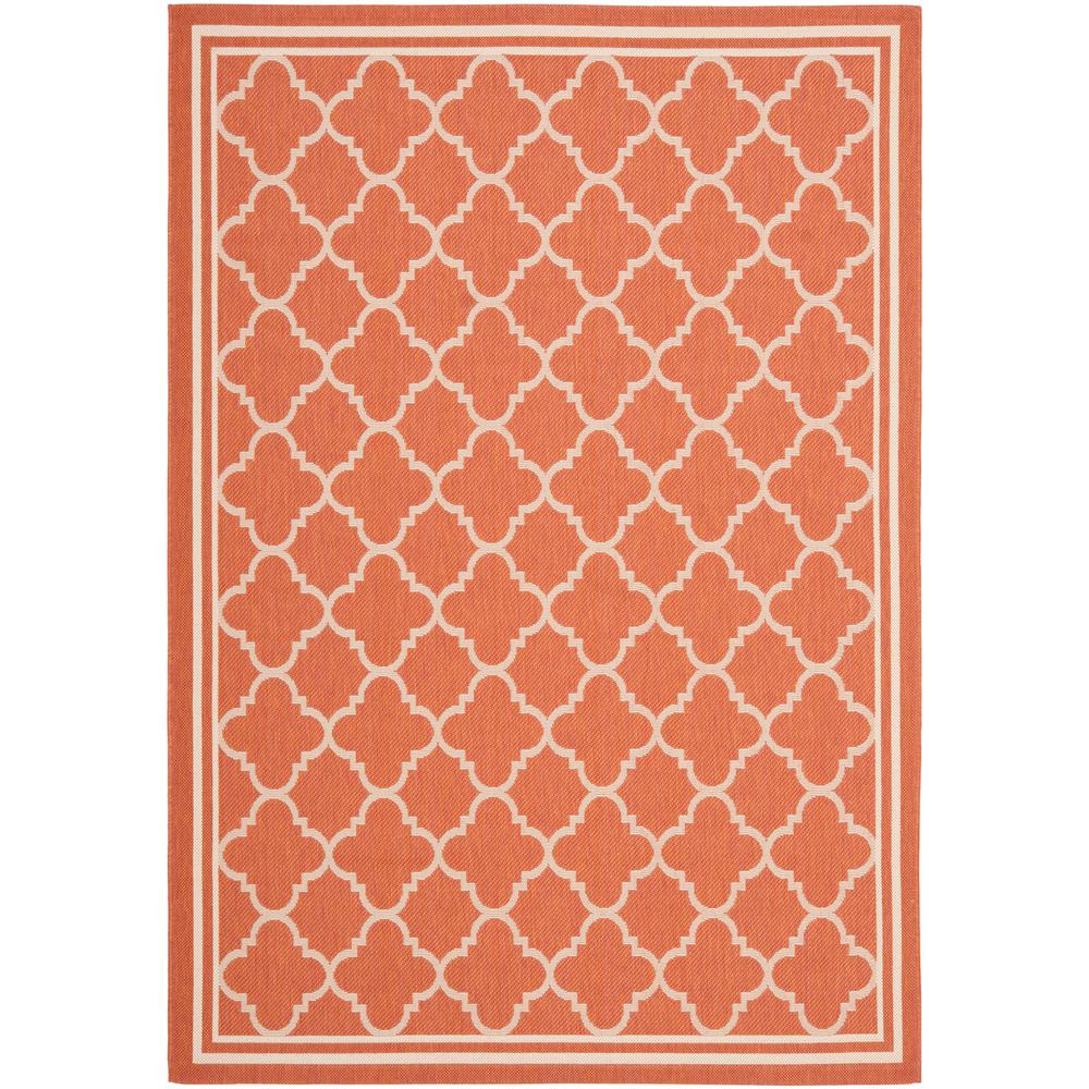 Orange Outdoor Rugs The Home Depot Courtyard Terracotta Bone 7 Ft X 10 Indoor Outdoor Area Rug