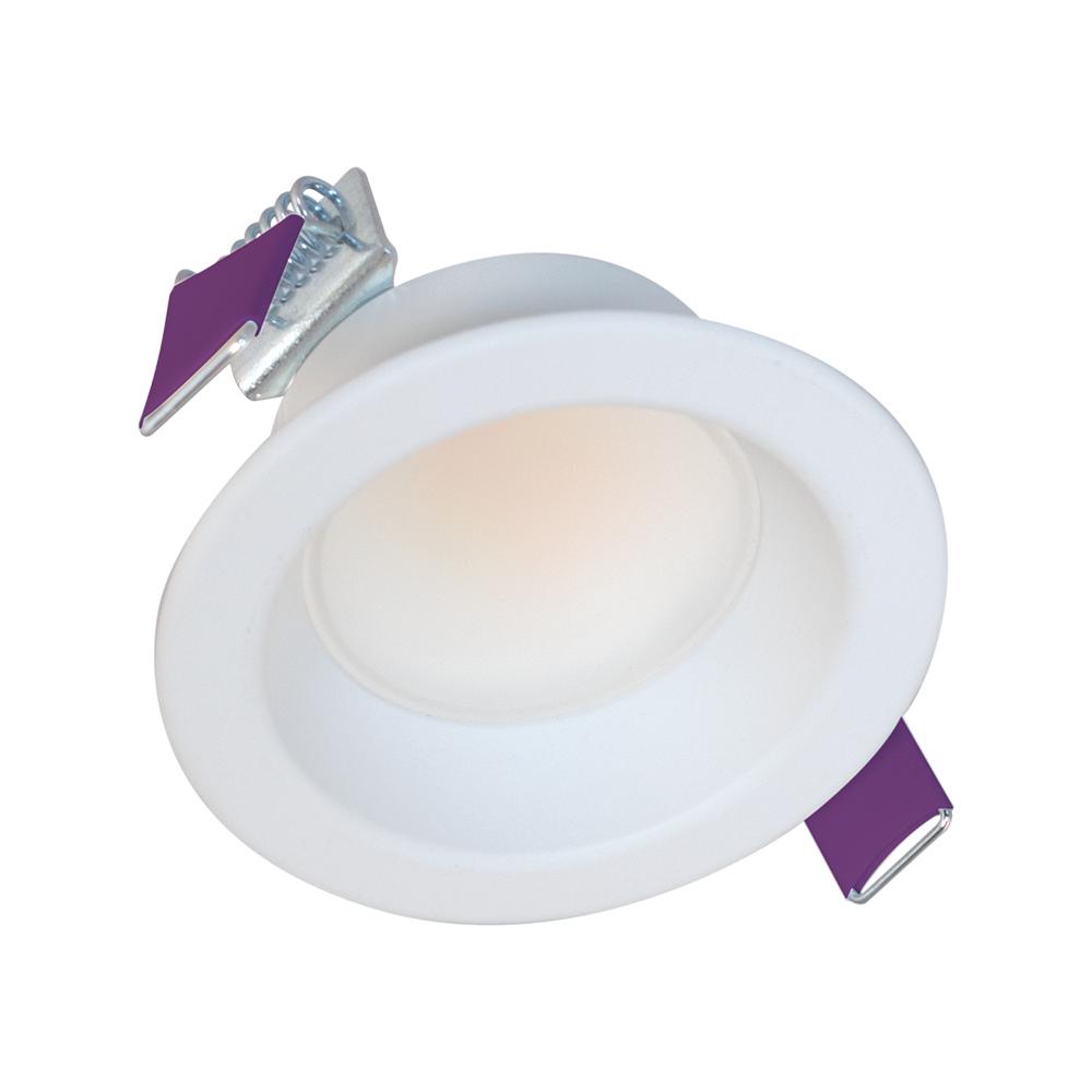 Halo LCR2 2 in. Soft White Selectable CCT Integrated LED Recessed Light with Surface Mount White Trim Retrofit Module