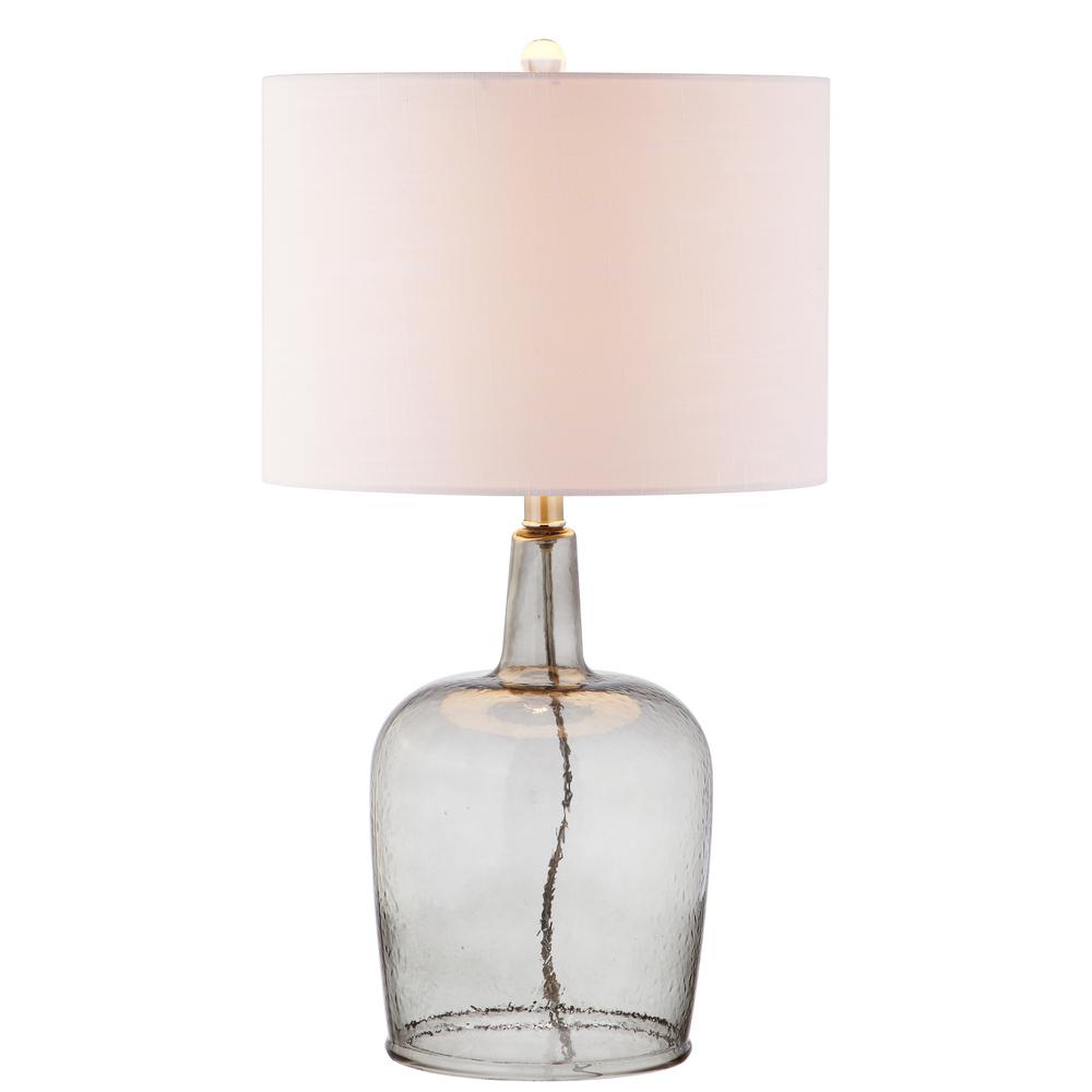 gray glass table lamp