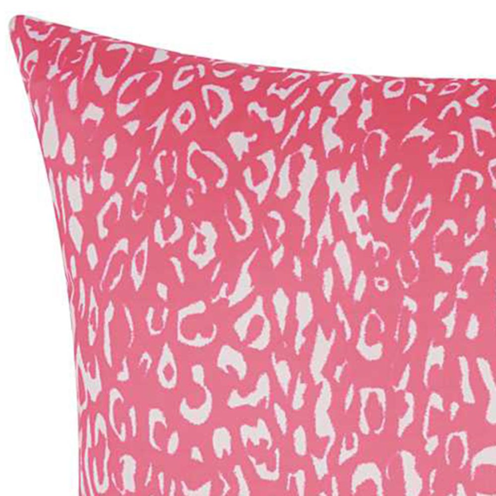Mina Victory Leopard Hot Pink Polyester Standard Throw Pillow