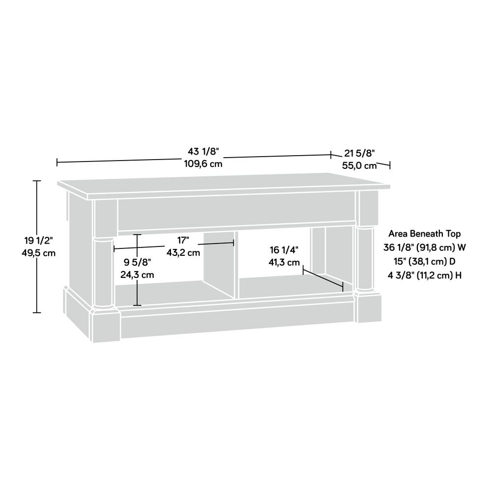 Sauder Palladia Collection Vintage Oak Lift Top Coffee Table 420716 Sauder Palladia Collection Vintage Oak Lift Top Coffee Table 420716 The Home Depot
