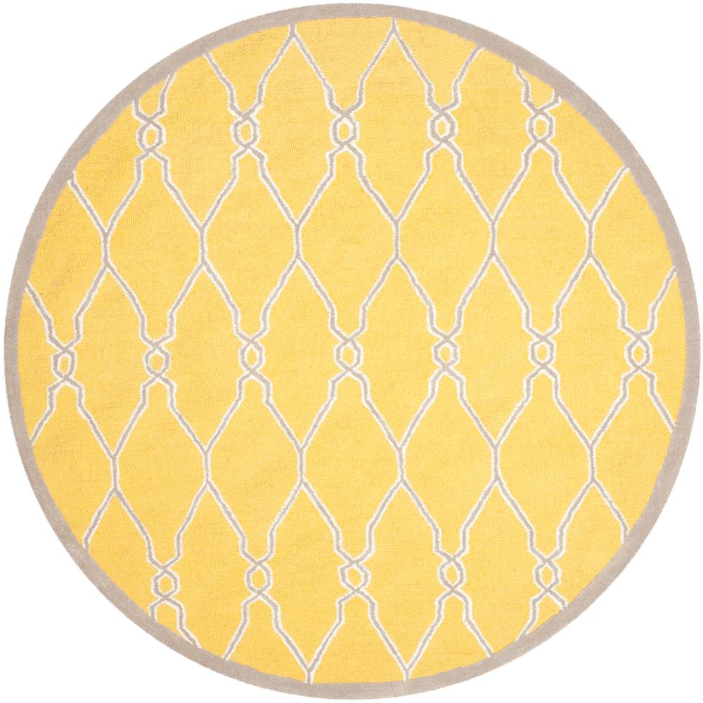 Safavieh Cambridge Gold/Ivory 6 ft. x 6 ft. Round Area RugCAM352Q6R