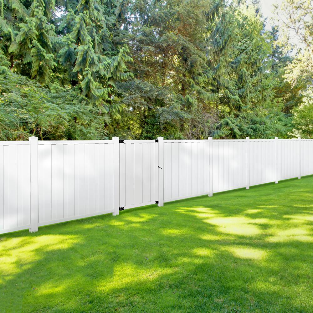 Veranda Bridgeport 6 Ft H X 6 Ft W White Vinyl Privacy Fence Panel 359464 The Home Depot