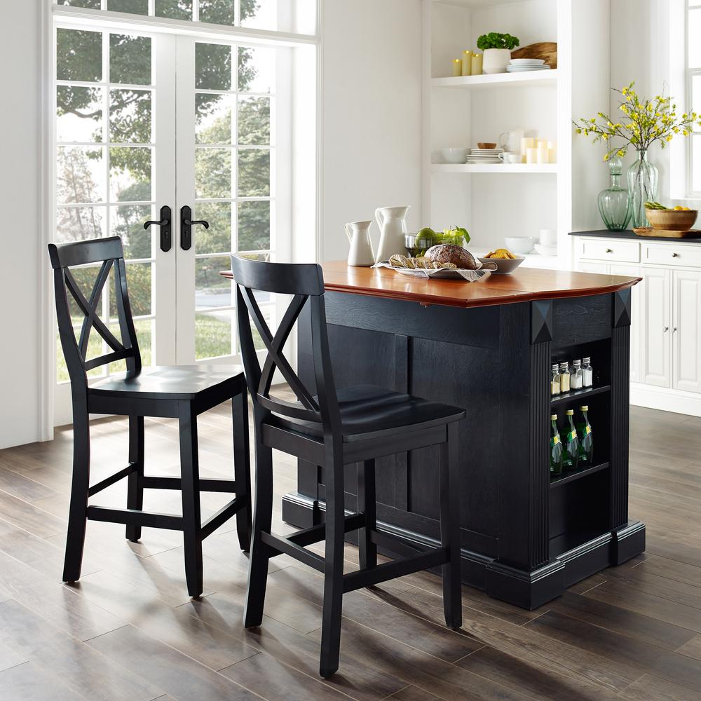 Crosley Furniture Coventry Black Drop Leaf Kitchen Island With X Back Stools Kf300073bk The Home Depot,Best 3 In 1 Apple Charging Station Reddit