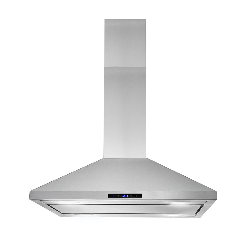 AKDY 36 in. 350 CFM Convertible Island Mount Kitchen Range Hood in