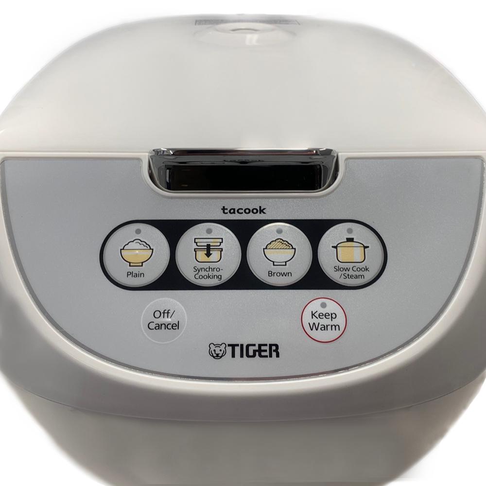Tiger Corporation 10Cup Rice Cooker with Food Steamer in White