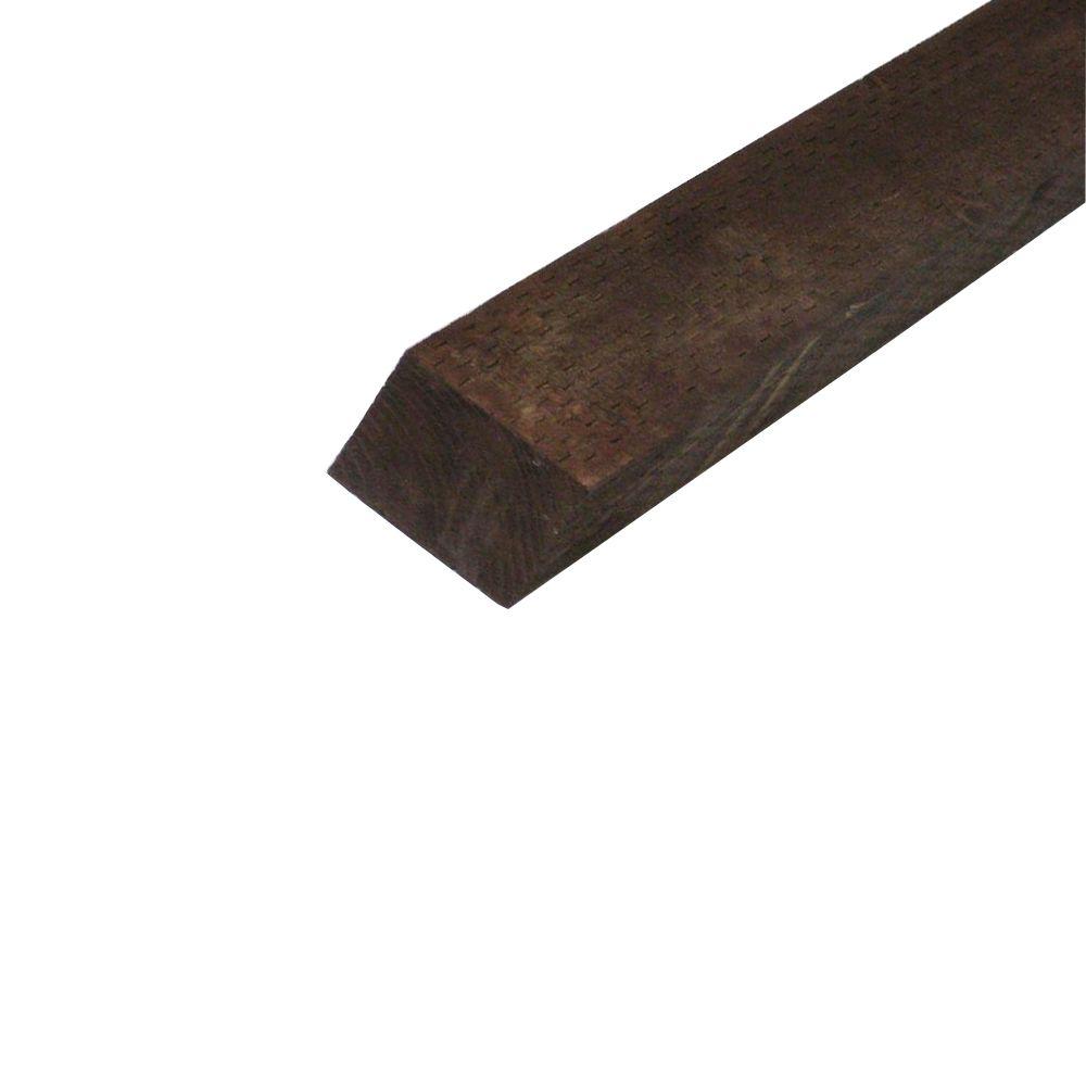 PressureTreated Timber HF Brown Stain 4 in. x 4 in. x 6 ft